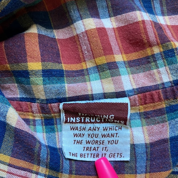 RARE Men’s RAGZ Plaid Shirt Snap Up Front OOAK Vintage VTG Size Large L - Picture 10 of 10